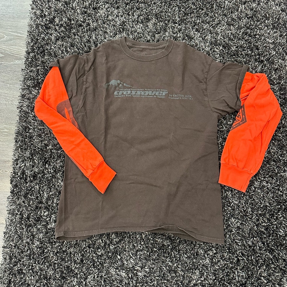Travis Scott Cactus Jack Crossover Longsleeve Tee (Brown/Red)
